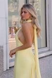 Astee T505 Sleek Halter Neck Fitted Stretch Gown