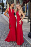 Astee T505 Sleek Halter Neck Fitted Stretch Gown