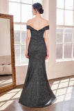 Ladivine Amoris T602 Off Shoulder Sweetheart Neck Fitted Prom Gown