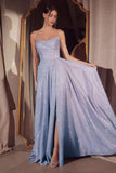 Ladivine Amoris T701 Strapless Glitter A-Line Gown