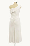 Ladivine Amoris T802 Knee Length One Shoulder Chiffon Dress