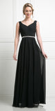 Cinderella Divine W0014 Long Gown Sleeveless Pleated Rhinestone Waist