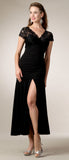 CLEARANCE - Celavie 2320L Dinner Party Tea Length Dress ITY Stretch Lace (Size 2XL)