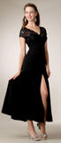 CLEARANCE - Celavie 2320L Dinner Party Tea Length Dress ITY Stretch Lace (Size 2XL)