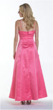 CLEARANCE - Bridesmaid Dress Poly Satin Spaghetti Strap A Line Gown (Size Small)
