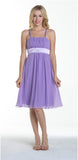 CLEARANCE - Knee Length Spaghetti Strap Chiffon Dress (Size Medium)