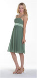 CLEARANCE - Knee Length Spaghetti Strap Chiffon Dress (Size Medium)