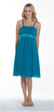 CLEARANCE - Knee Length Spaghetti Strap Chiffon Dress (Size Medium)