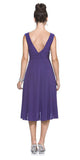 CLEARANCE - Royal Blue Dinner Cruise Evening Dress Knee Length (Size XL)