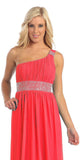 CLEARANCE - CELAVIE 2095S Black Knee Length Dress One Shoulder Includes Bolero Jacket (Size M)