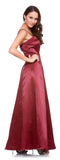 CLEARANCE - Bridesmaid Dress Poly Satin Spaghetti Strap A Line Gown (Size Small)