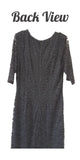 CLEARANCE - Modest Coral Knee Length Semi Formal Dress Short Sleeve Pearl Neck (Size XL, 3XL)