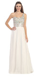 CLEARANCE - Eureka Fashion 2401 One Shoulder Corset A-Line Long Ball Gown (Size 2XL)
