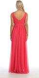 CLEARANCE - Celavie 7003 V-Neck Empire Dress Chiffon A-Line (Size S)