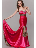 CLEARANCE - Cinderella Divine 7558 Strapless Fuchsia Leopard Print Dress (Size 10)