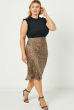 Silky Leopard Skirt