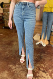 Chloe High Waist Slit Jeans