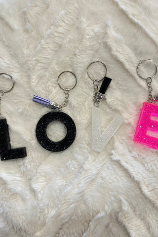Crystal Letter Keychains