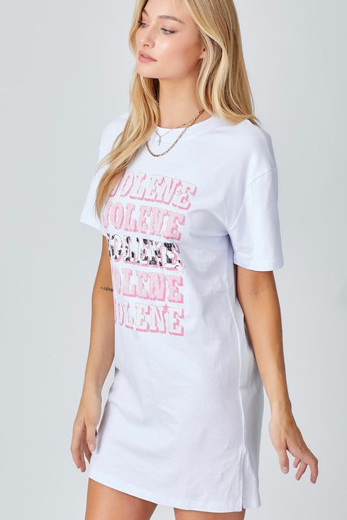 queen t shirt dress AKIRA Queen Of Hearts Sequin T-Shirt Dress
