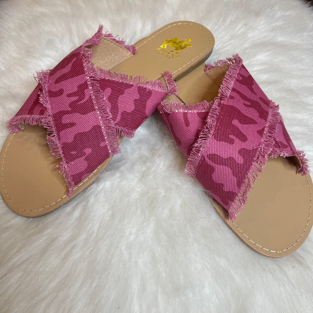 Pink Camo Sandals The Salted Hippie Boutique