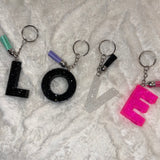Crystal Letter Keychains