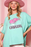 Cowgirls Rule Sequin Top