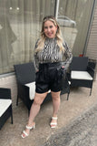 Networking Queen Vegan Leather Shorts