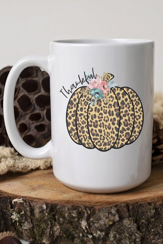 Thankful Cheetah Pumpkin Mug