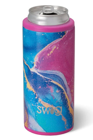 Swig Life Skinny Can Cooler - Razzleberry Insulated Stainless Steel - 12oz - Cold 12+ Hours with A Non-Slip Base