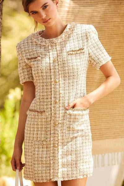 The Salted Hippie Boutique Miss Coco Tweed Dress