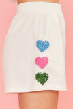 Heart Sequin Shorts