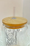 Zodiac Sign Glass Jar Tumbler With Reusable Straw